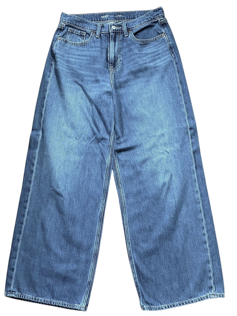 Old Navy Drapey Denim High Rise Baggy Wide Leg Jeans Size 4